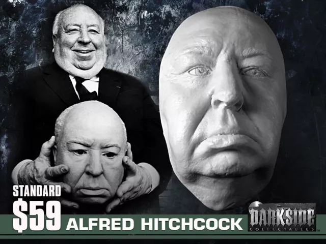 ALFRED HITCHCOCK (with eyes) LIFE-SIZE LIFEMASK Life Cast in Lightweight Resin