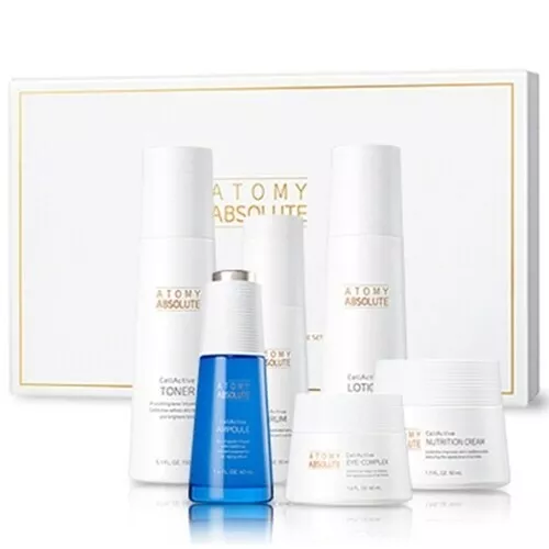 Atomy Absolute CellActive Skincare Set Toner Ampoule Serum Lotion Cream 6 Set