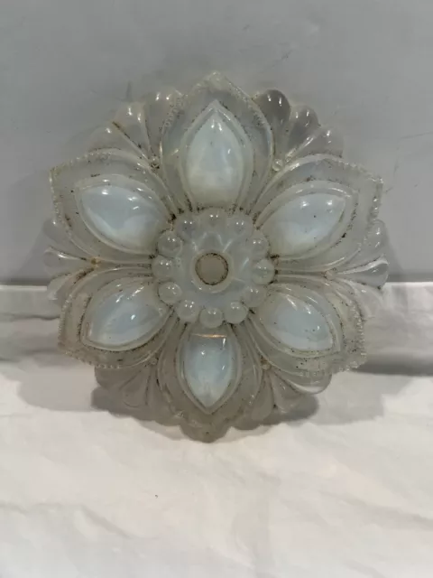 Antique  Opalescent Sandwich Glass Curtain Tieback