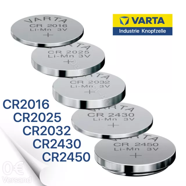 VARTA CR2016 CR2025 CR2032 CR2430 CR2450 Freie Wahl Knopfzellen Industrial Ware