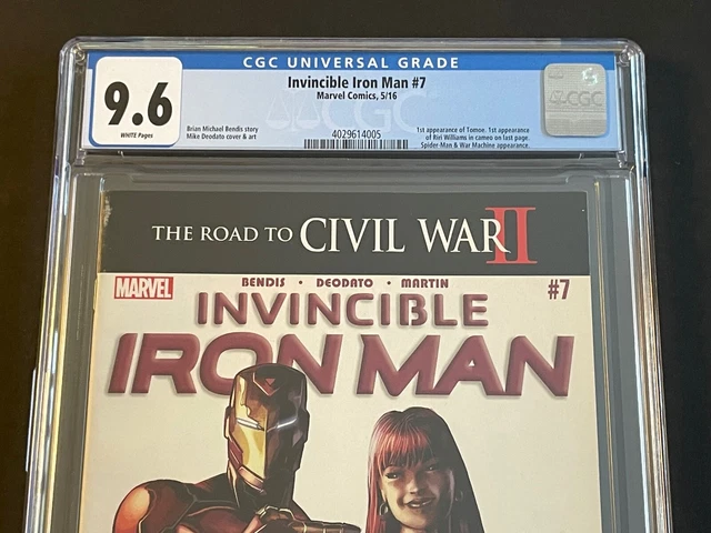 INVINCIBLE IRON MAN #7 (Marvel 2016) CGC 9.6 Ist print, 1st cameo Riri Williams 2