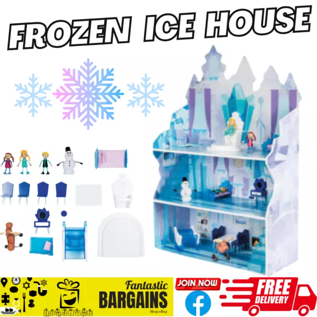 Wooden frozen on sale doll house