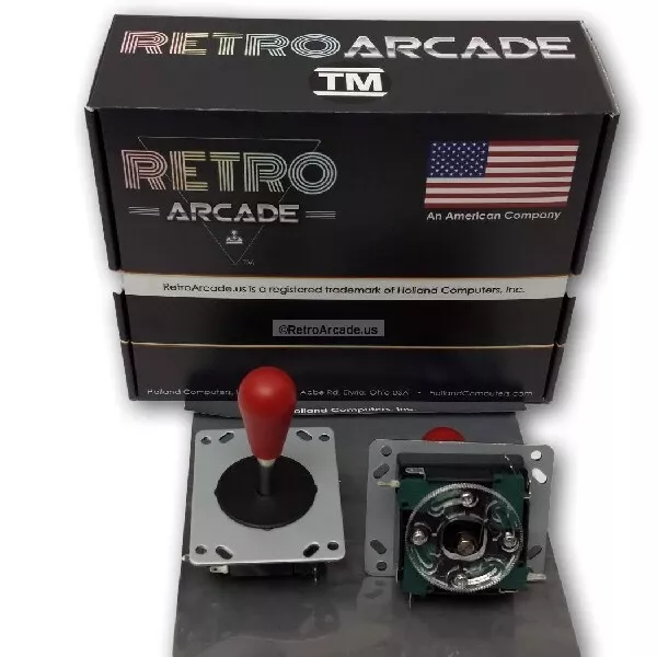 RetroArcade.us Competition Style Arcade Joystick RED Top 4 or 8 Way switchable