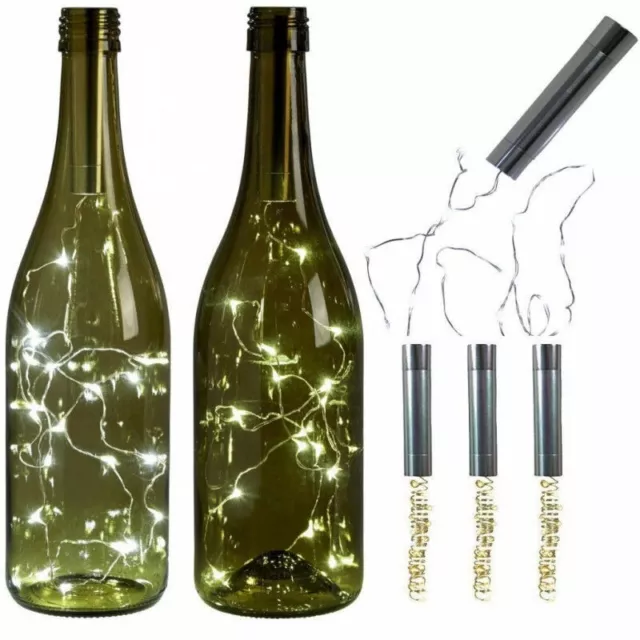 LED Guirlande Lumineuse Liège en Forme De Veilleuse pour Vin Bouteille Étoilé