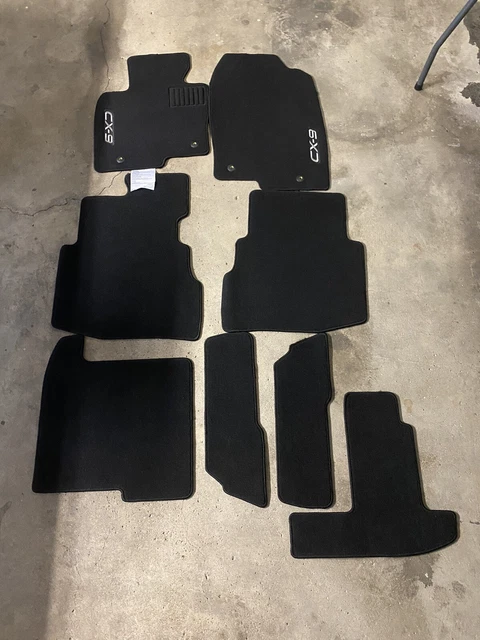 2016-2023 Mazda CX-9 Genuine OEM Carpet Floor Mats Set Black 8pc TK48-68-G40