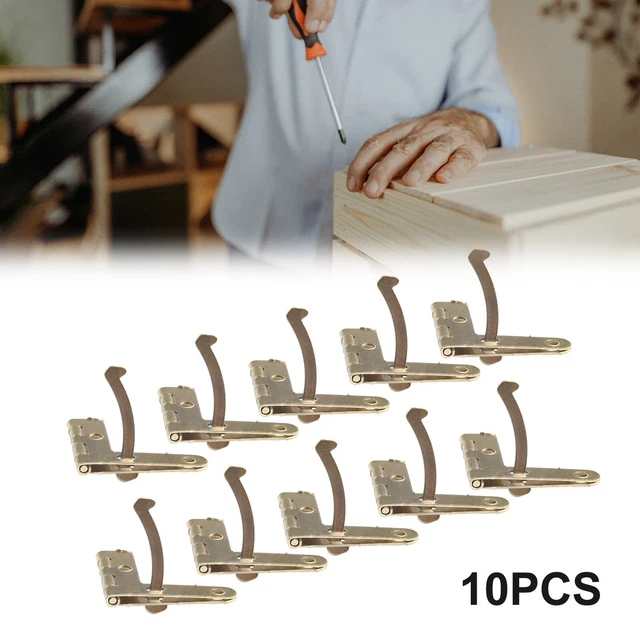 10PCS Seven-Shaped Charnière Boîte en Bois Soutien Loose-Leaf 90° Pliable 2