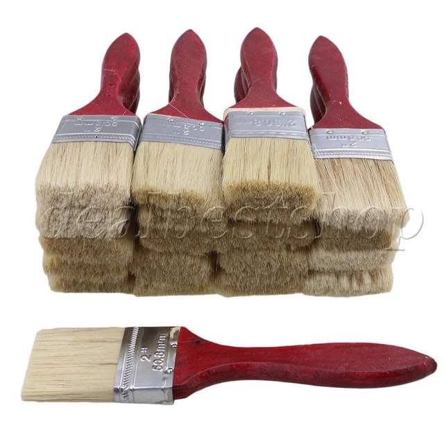 20pcs 4.5x18.5cm Paint Brushes with Red Wood Handle for House Wall Painting