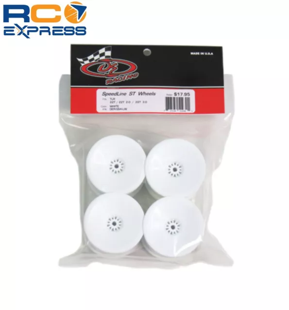 Ruedas DE Racing Speedline ST para TLR 22T / BLANCO / 4 piezas DER-SS4-LW