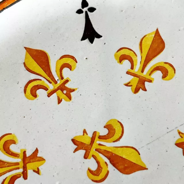 Assiette Faïence Porquier Beau Quimper Fin XIXe Fleur de Lys Hermine Bretagne 1 3