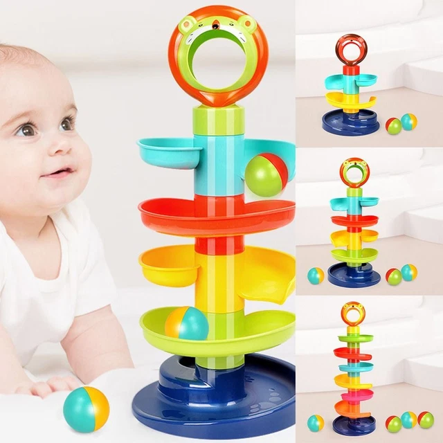 PLASTIC SLIDING BALL Tower Toy Rotating Track Toy for Children Gift EUR