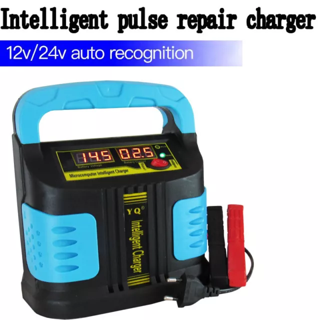 350W Chargeur de batterie LCD voiture 12-24V auto Voitures Recharger démarrage