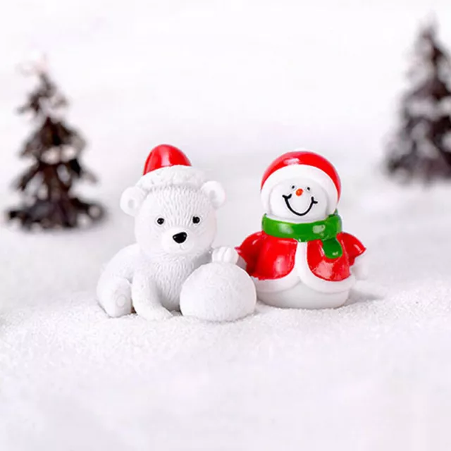 Santa Claus Snowman DIY Miniature Figurine Xmas Garden Decor Micro Landsc Sh-yy 6