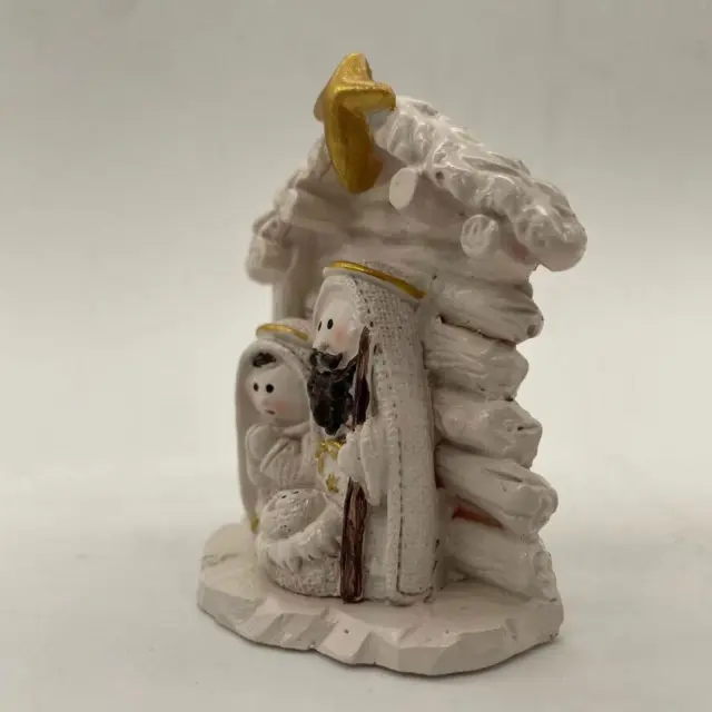 Figurine de famille de la Nativité de Noël, ornement fait à la main, Statue