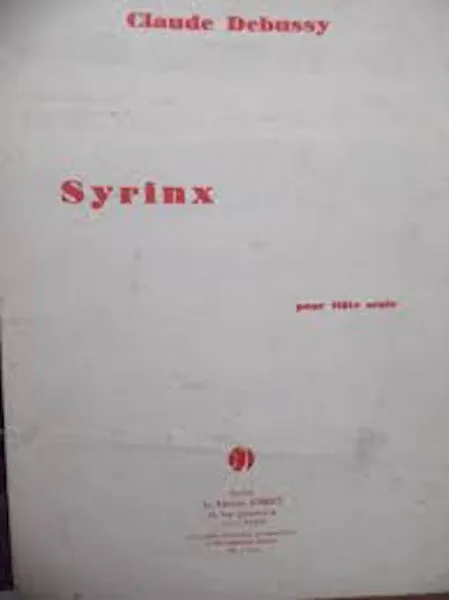 Debussy, Claude : Syrinx (Ed. originale Jobert)