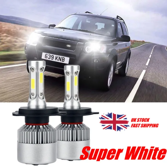 2x H4 LED Headlight Bulbs Xenon White Kit Canbus For Land Rover Freelander MK1