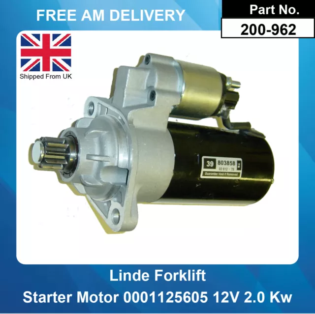 Starter Motor For Linde Forklift with VW engine Bosch Type 12V 10 Teeth