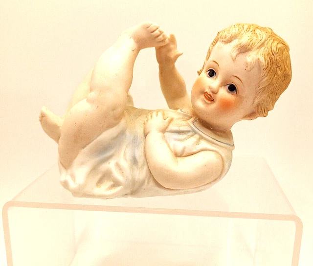 Vintage Piano Baby by Andrea By Sadek #7534 Porcelain Matte Baby Finds Toes
