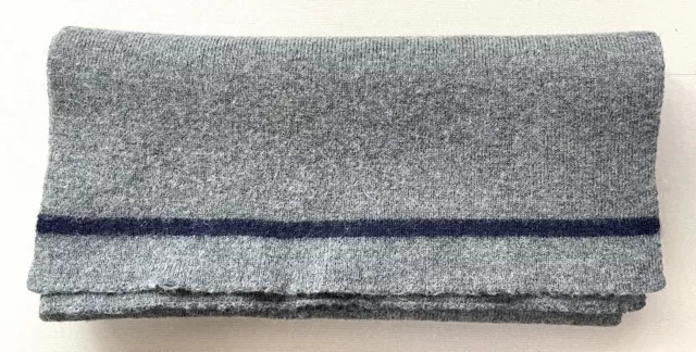 WWII GERMAN LUFTWAFFE WINTER NECK SCARF TOQUE Blue Gray Wool w/Stripes 11”x42”