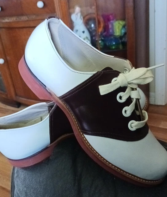 Brown/White Saddle Shoes Size 5- 1/2 AA Bearfoot Modern Age