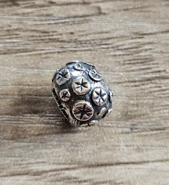 Trollbeads - Authentic - Genuine - Retired 2008 - Water Lily 11221, Silver 925.