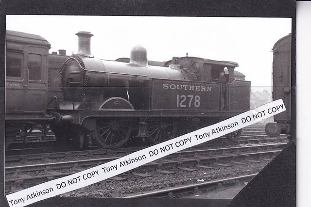 SOUTHERN RAILWAY - H Class 0-4-4T No. 1278 @ Gillingha - Vintage Image ...