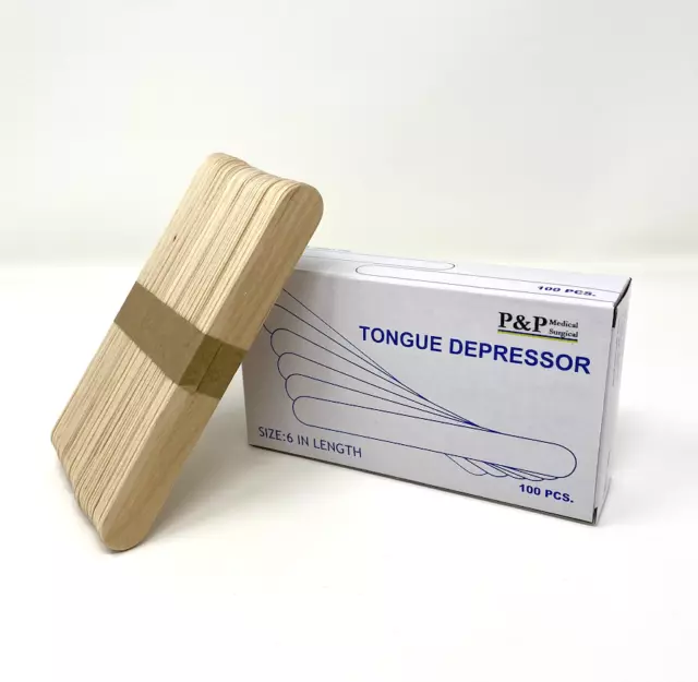 Tongue Depressors Wooden Wood 6 Popsicle Stick Craft Dental Sticks up to  10,000