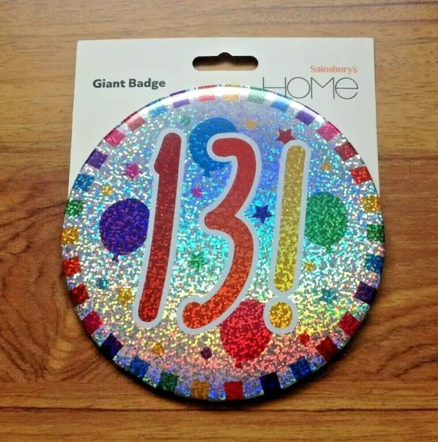 Distintivo gigante 13° compleanno. Spedizione gratuita nel Regno Unito