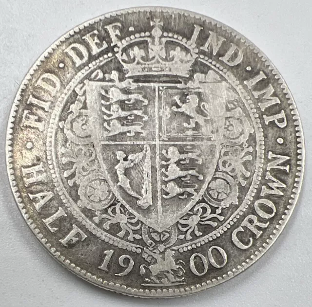 1900 Victoria Half Crown | British Silver Coin | Collectable Grade | x920