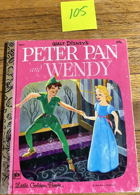 Little Golden Book Walt Disneys Peter Pan and Wendy Childrens Kids Bedtime Story