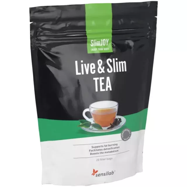 Slimjoy Live & Slim Tea - Burn Stubborn Fat- Boost Metabolism - 20 Bags - New