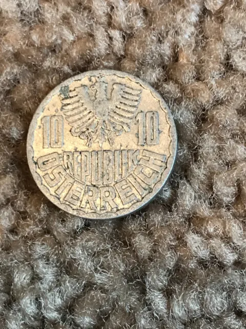 1953 Austria 10 Groschen Foreign Coin OSTERREICH Ungraded Circulated Free S&H