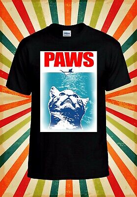 Paws Jaws Parody Funny Retro Cool Men Women Vest Tank Top Unisex T Shirt 2632