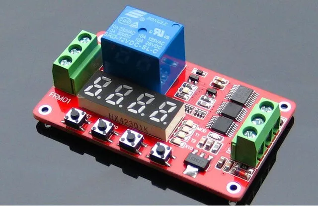 Modulo Temporizzatore Digitale 12V DC Con LCD e Relè Timer Regolabile