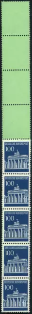 Bund Brandenburger Tor dextrin 100 Pf Rollenende 5+4 grün,  MiNr 510