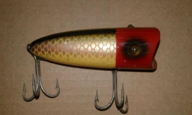 VINTAGE HEDDON BABY LUCKY 13 WOOD LURE - Tack eyes - Nice Bait $9.99 -  PicClick
