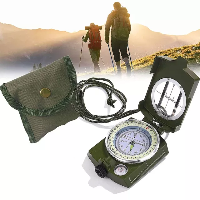 Compass Metal Pocket Waterproof Military Army Sighting Inclinometer Professional