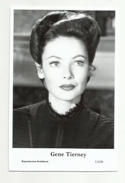 (Bx21) Gene Tierney Photo Card (1/638) Filmstar  Pin Up Movie Glamor Girl