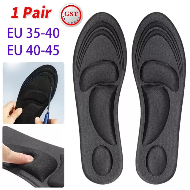 Arch Support Shoe Insoles Pain Relief Plantar Fasciitis Memory Foam Inserts Pads