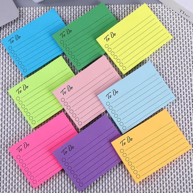 450sheets Bright Colors School Office Note Pad Home To Do List Self Stick Memo..