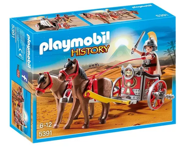 Original PLAYMOBIL History 5391 - Quadriga Römer Mit Legionär