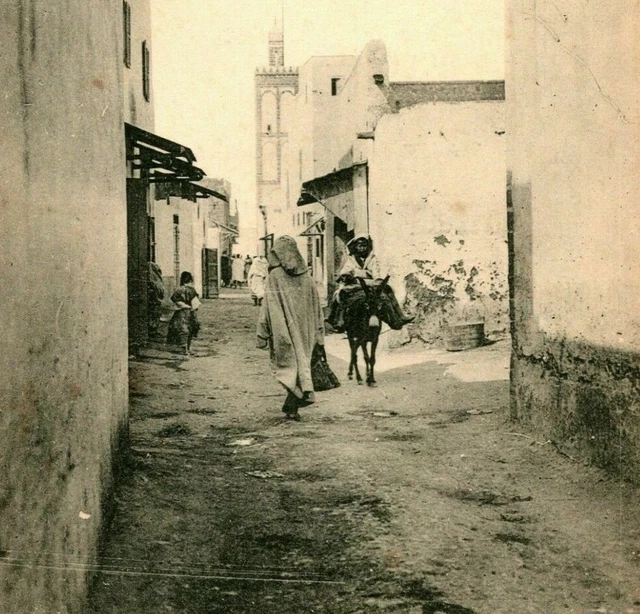 Morocco - Street in Casablanca Un Rue De La Vieille Ville Vtg Postcard 1910s