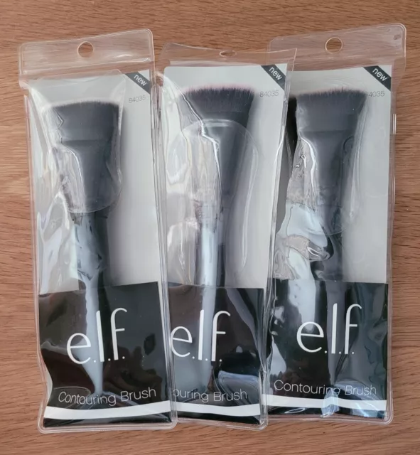 3x E.L.F. Studio Contouring Brush #84035 NIP ELF Powder Bronzer Blush Makeup