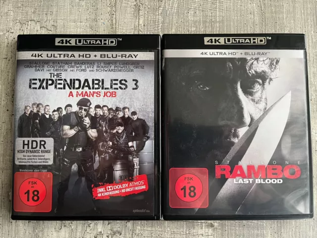 The Expendables 3 & Rambo Last Blood - 4K UHD + Blu-ray - Sylvester Stallone