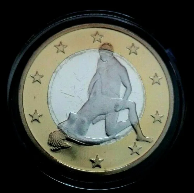 1 pcs Adult- Art Sex Position Unc Coin In Capsule.