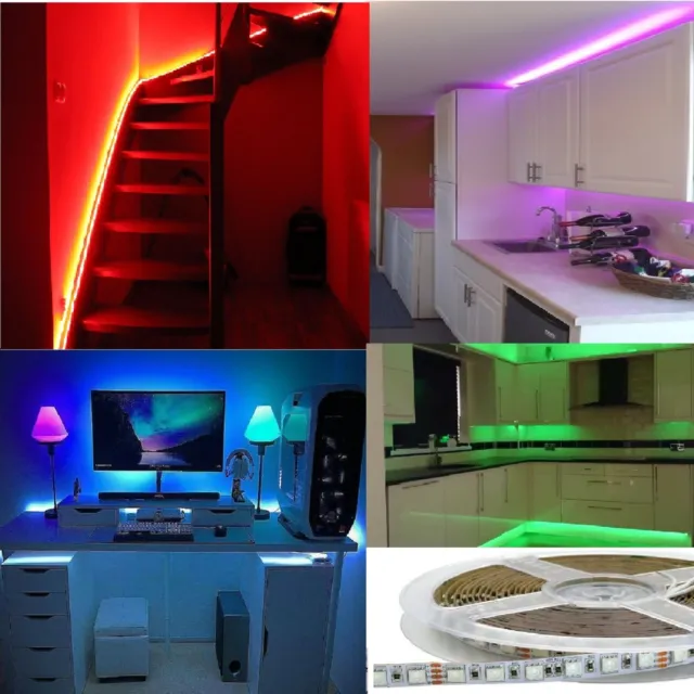 STRISCIA strip LED RGB multicolor PROFESSIONALE 24V alta potenza 5 m o su misura