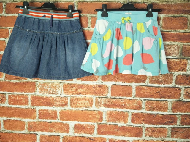Girls Bundles Aged 9-10 Years 100% Mini Boden A-Line Skirts Denim Blue 140Cm