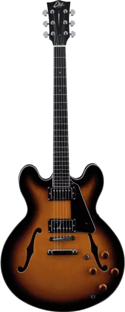 Guitare Electrique Semi Hollowbody Tribute Double Cut Sunburst Eko Sa350