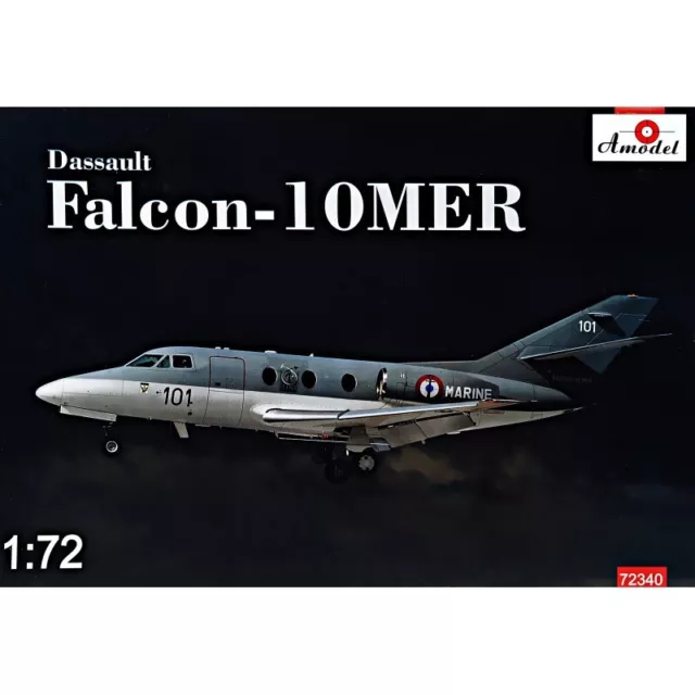 Amodel 72340 Plastic model airplane kit 1:72 Dassault Falcon 10MER modelling kit