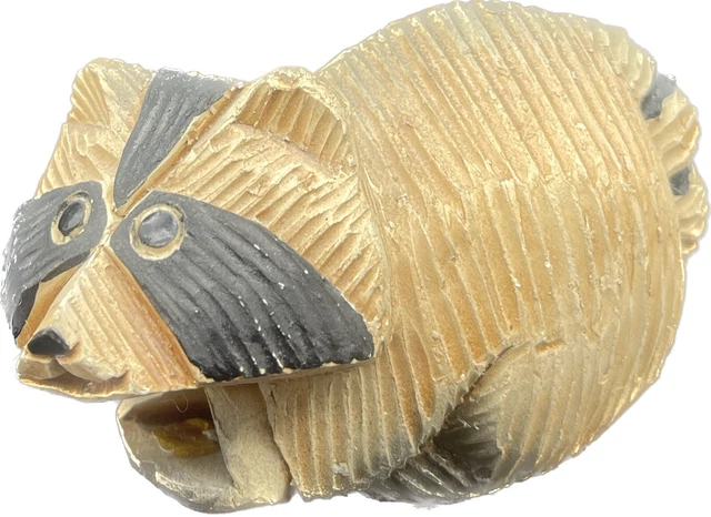 VTG Artesania Rinconada Uruguay RACCOON Figurine Clay Pottery