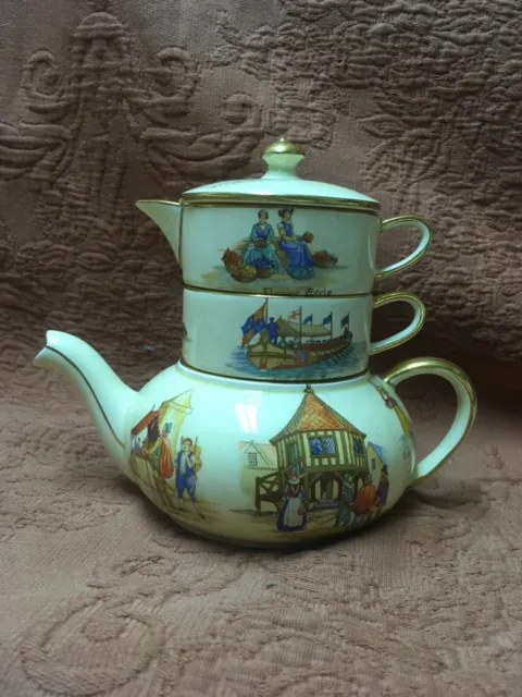 Royal Winton Grimwades Mini Tea Pot Stacking Tea Pot England Old English Markets